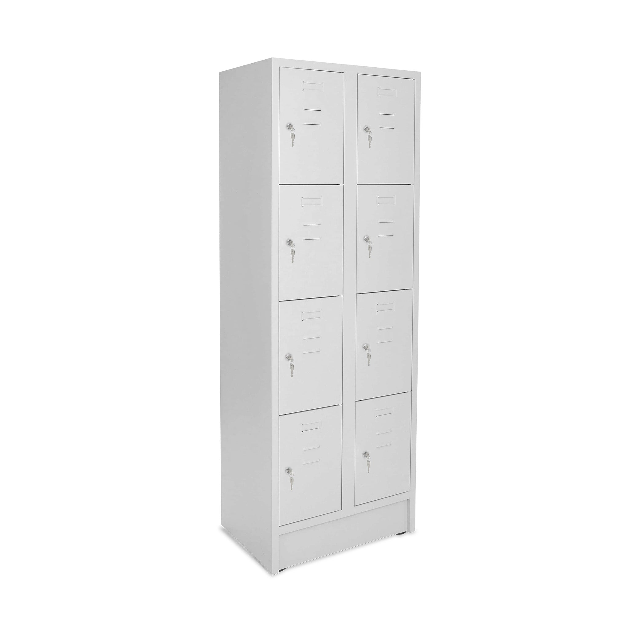 Fächerspind 4er Höhe – 2-Abteile (diverse Breiten) – Lichtgrau