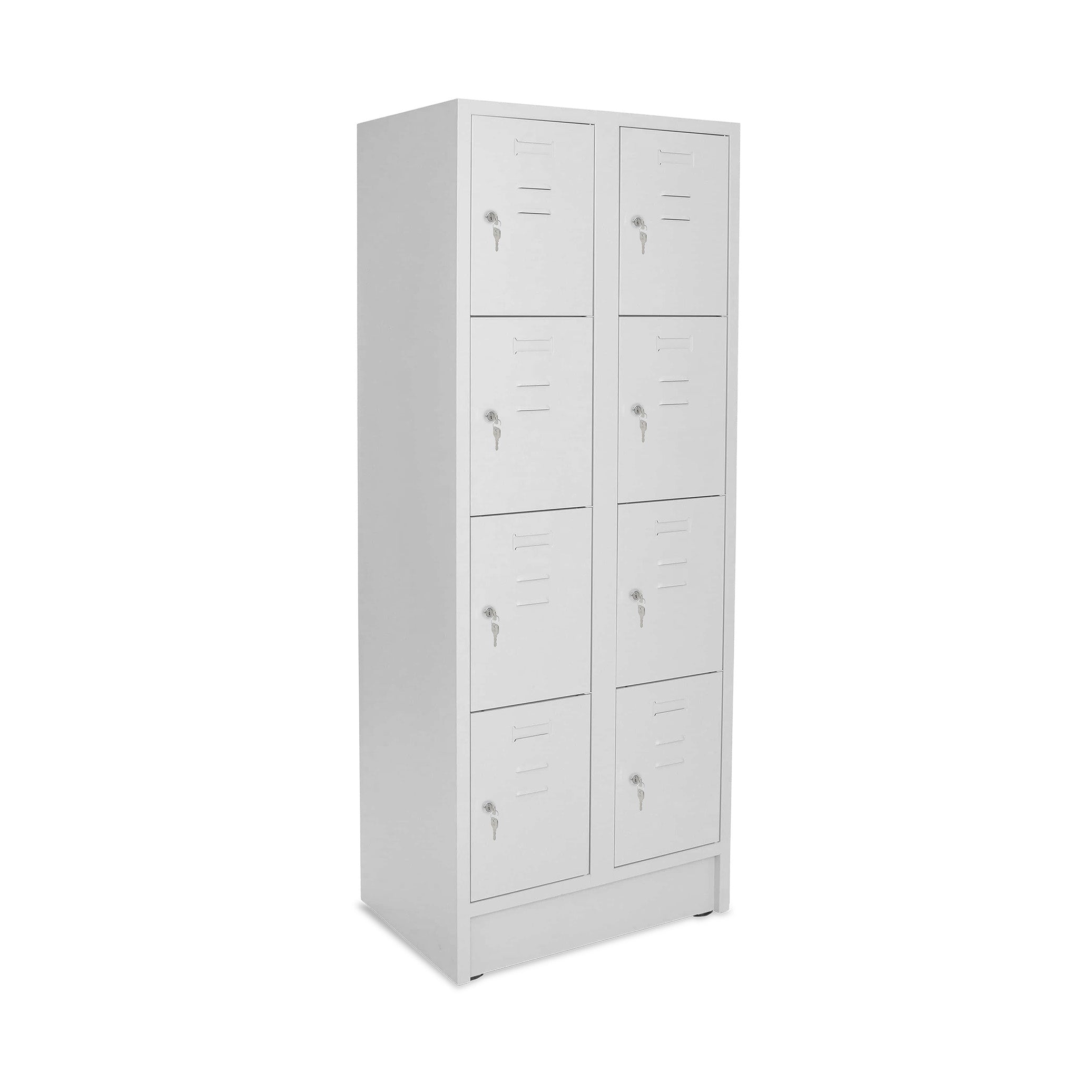 Fächerspind 4er Höhe – 2-Abteile (diverse Breiten) – Lichtgrau – Bild 3