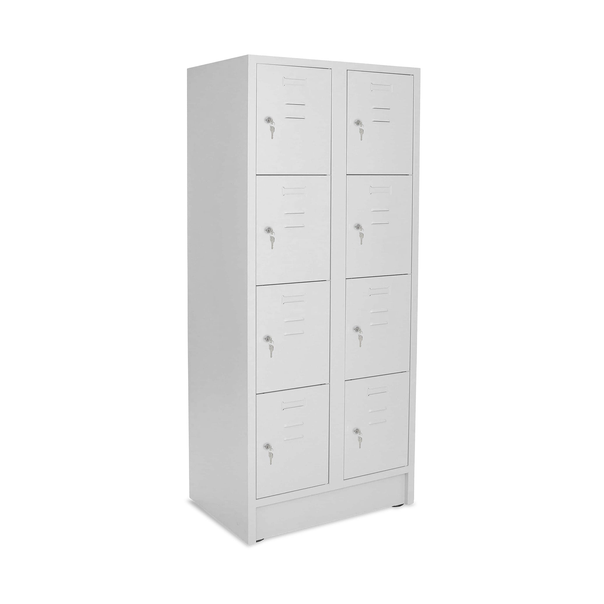 Fächerspind 4er Höhe – 2-Abteile (diverse Breiten) – Lichtgrau – Bild 5