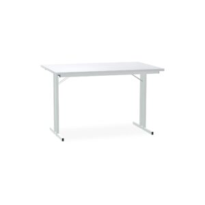 Klapptisch mit T-Fuß | Stapelbar | 1200 x 800 | Lichtgrau / Grau