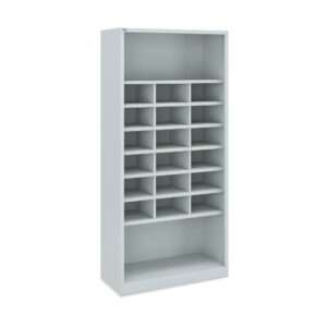 Kleinteileregal Stahl (18/24/36 Fächer) Lichtgrau